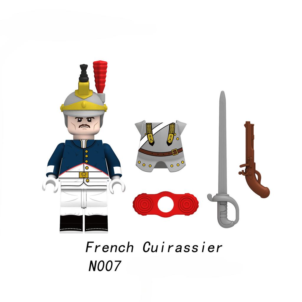 Napoleonic Wars Military Soldiers Building Blocks WW2 Mini Action Figures French British Fusilier Rifles Weapons Toys For Kids
