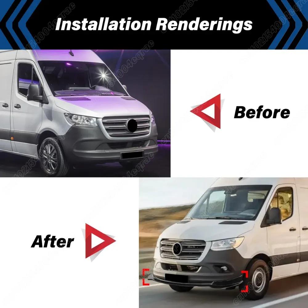 For Mercedes Benz SPRINTER W907 2018 2019 2020 2021 2022 2023 3PCS MP-Style Front Shovel Front Bumper Lip Auto Parts BodyKits