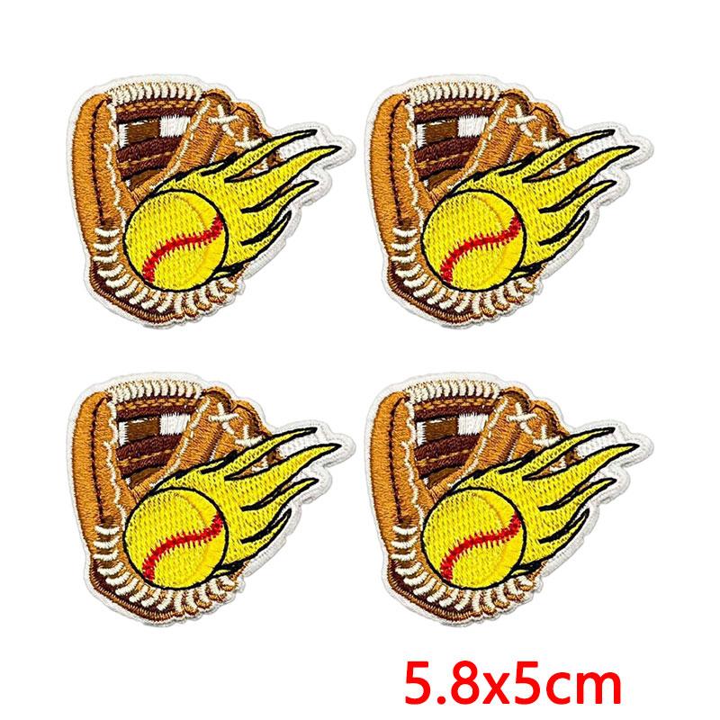 10PCS Softball Themed Iron On Patches, Softball Bow & Unicorn Embroidery Patches, Patches for Clothing DIY Decoration
