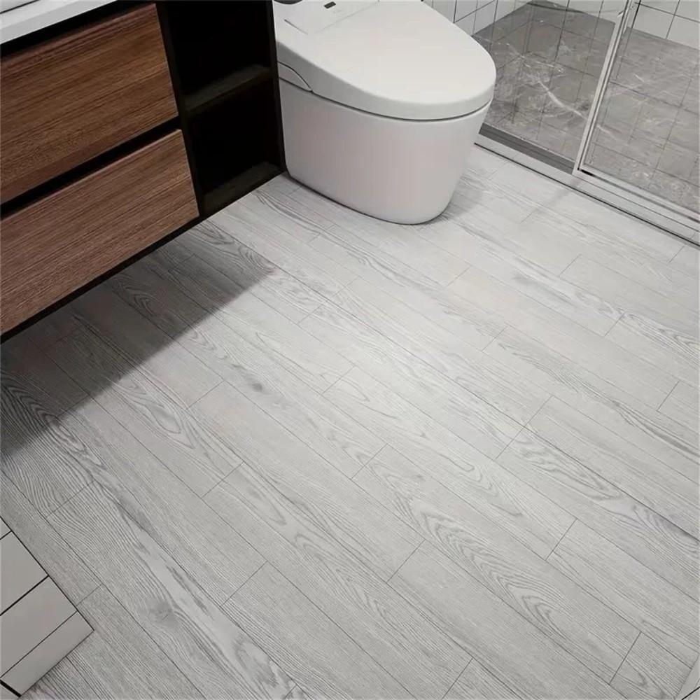 PVC Material Wood Grain Wall Sticker Heat Resistant Imitation Wall Tiles DIY Project