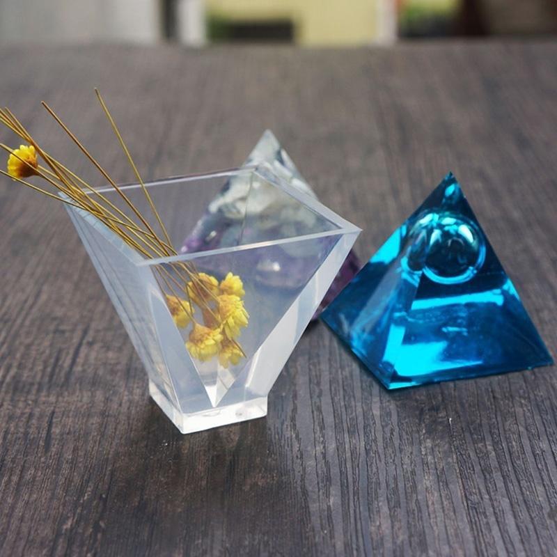 Jewelry Mold Pendant Pyramid Silicone Ornaments Resin Hand Making Tool