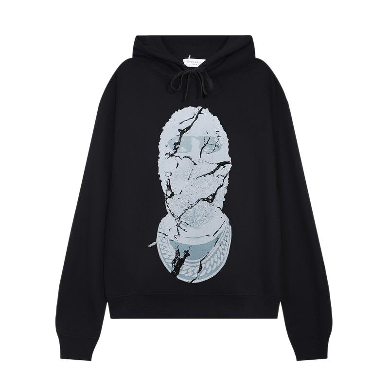 Cross-border trend IH NOM UH NIT printed loose hooded sweater for men and women