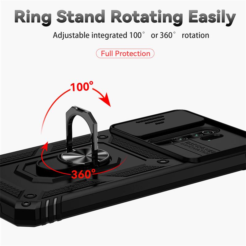 Full Cover For Redmi Note 8 Pro Case Redmi Note 8 Pro Push Window Magnetic Ring Phone Holder Back Case For Redmi Note 8 Pro Case