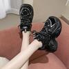 Fashion 7CM Fashion Women's Chunky Sneakers Breathable Platform Sports Shoes Woman Lace Up Thick Bottom Casual Shoes Zapatillas Mujer