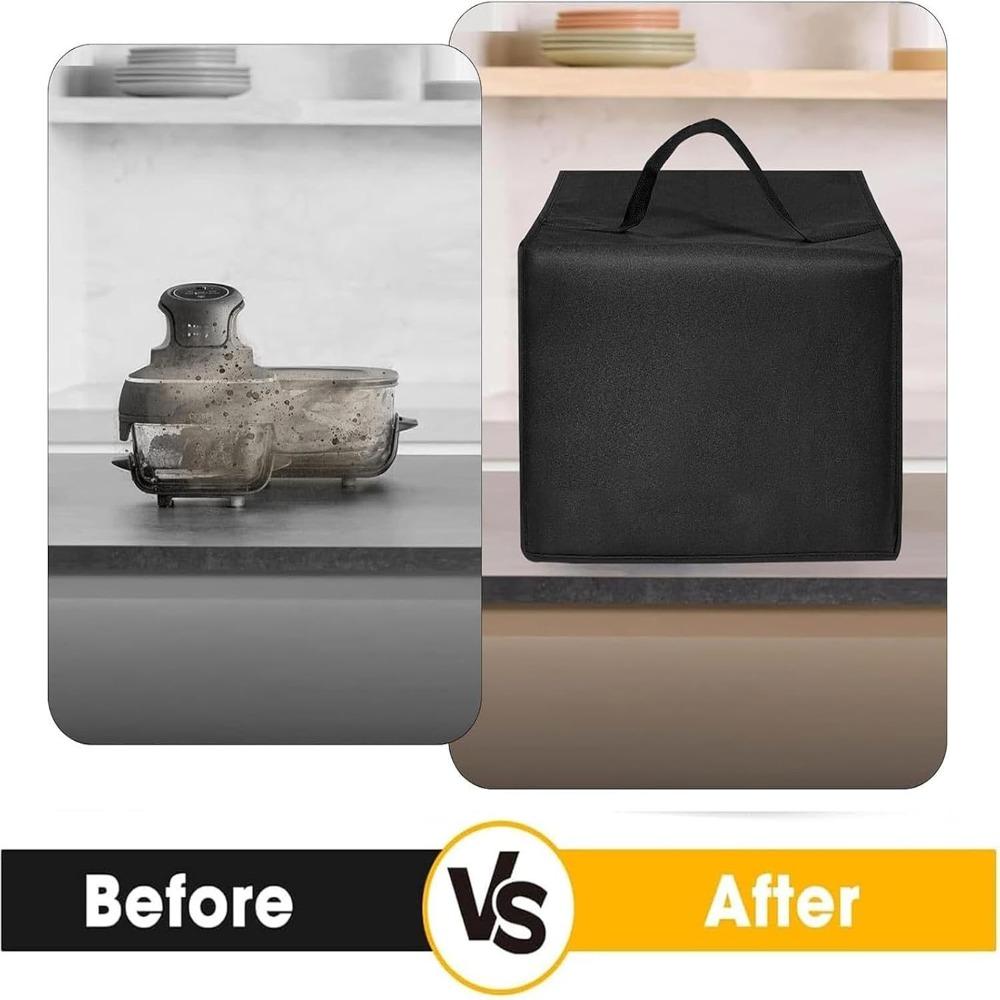 Reusable Espresso Machine Dust Cover Black Coffee Maker Cover Countertop Appliance Protection