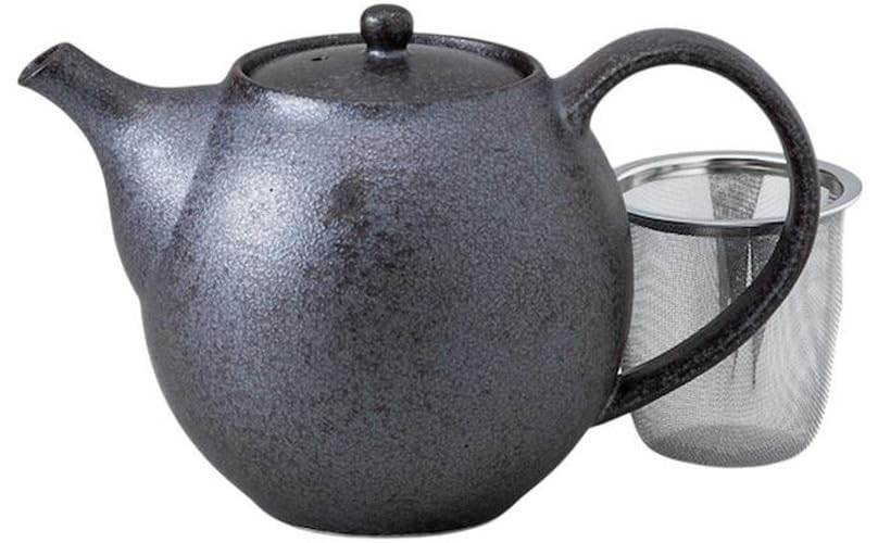 

pot x x Pot Setomonohonpo Silver-black (with strainer) [16 10.3 11.3cm 530cc]