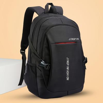 1pc Mochila Compacta de Nailon para Hombre - Bolsa de Viaje de Gran Capacidad para Trabajo y Universidad - Duradera, Espaciosa, Cable USB No Incluido - Estilo Casual de Moda