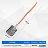 Iron Shovel with Manganese Steel Square Head & Wooden Handle, Natural Color, Large Size for Construction