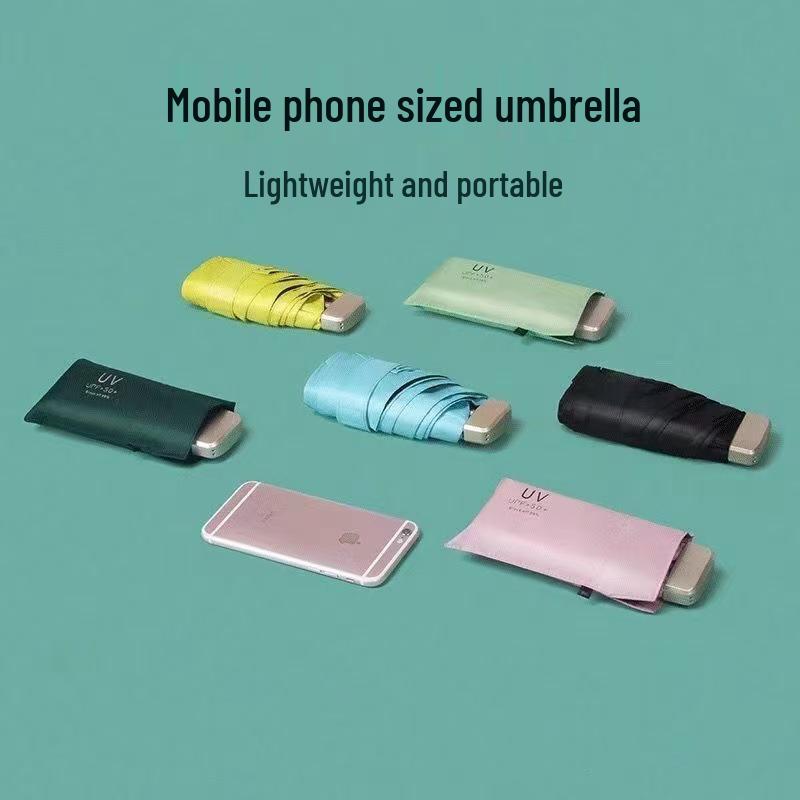 50% Off: Ultra-Light, Dual-Use Sun & Rain Pocket Umbrella for Men and Women - Mini Capsule, Five-Fold Design