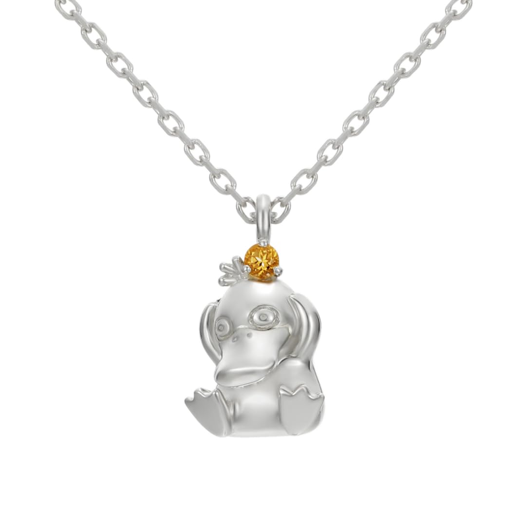 

Official Pokemon Kodak Necklace Silver Necklace Gift Present for Men and Women [U-Treasure]