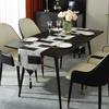 Nordic Beige Golden Edge Table Runner Irregular Decoration Tablecloth Modern Party Table Flag Home Decor Coffee Table Ornaments