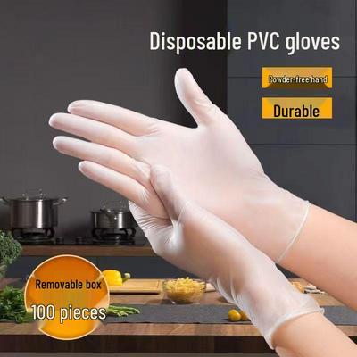 Ölbeständige, verdickte, lebensmittelechte Einweg-PVC-Handschuhe für Catering, Backen und Reinigung