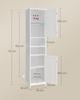 VASAGLE Bathroom Cabinet with Lighting Tall Slim Bathroom Cabinet Storage Cabinet with Adjustable Shelves for Small Spaces Modern 40cm Wide Cloud