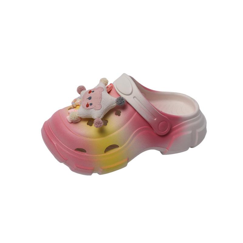 Children's Gradient Color Non-Slip Cartoon Beach Sandals with Thick Sole (2026)