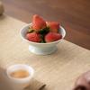 Chinese Ceramic Fruit Plates Retro High-legged Dessert Snacks Plate Dim Sum Trays Porcelain Tableware Kitchen Supplies Teaware