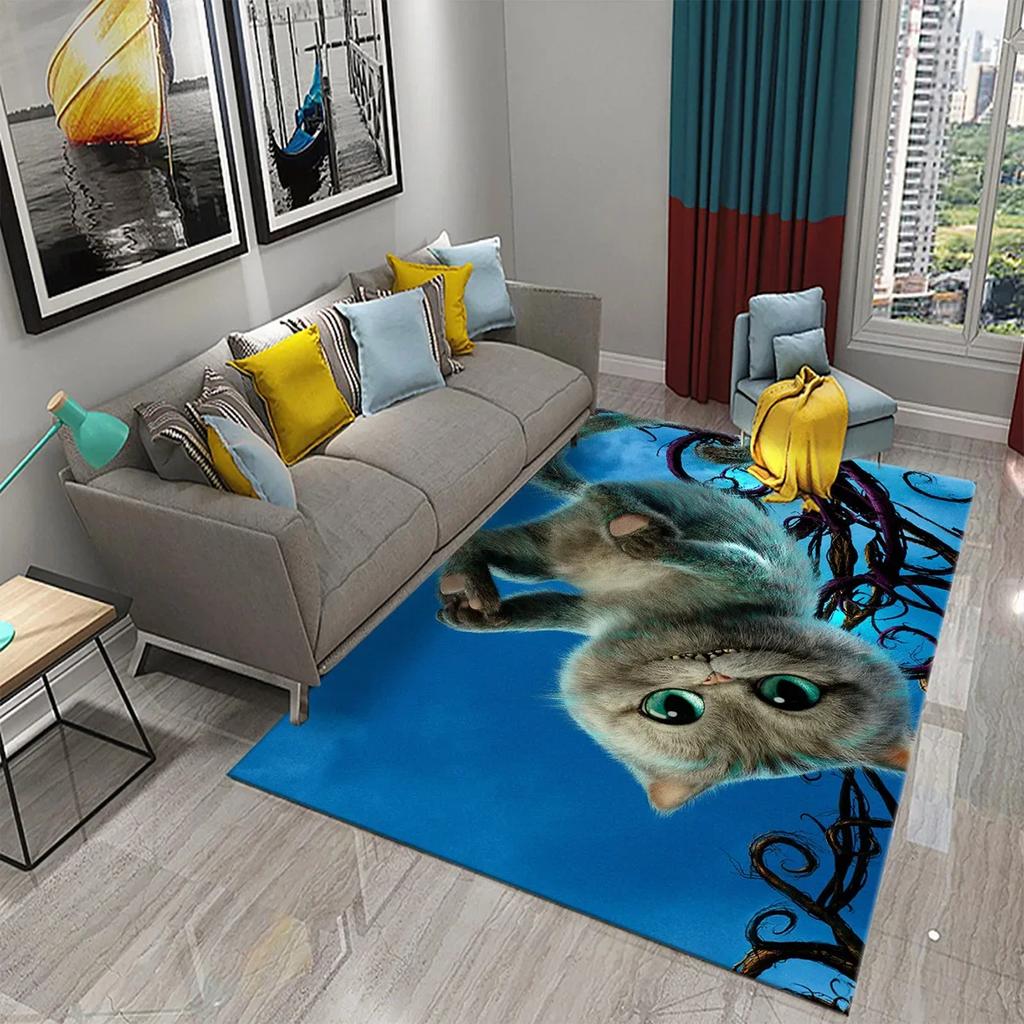 3D Cute Fantasy Cartoon Cat Carpet for Bathroom Kitchen Entrance Anti-Slip Mats Bedroom Doormat Living Room Welcome Decor Mats