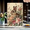 PC X Merry Easter Vintage Bunny Metal Sign  Waterproof D Flat Decor for Farmhouse Bar Cafe  Garden