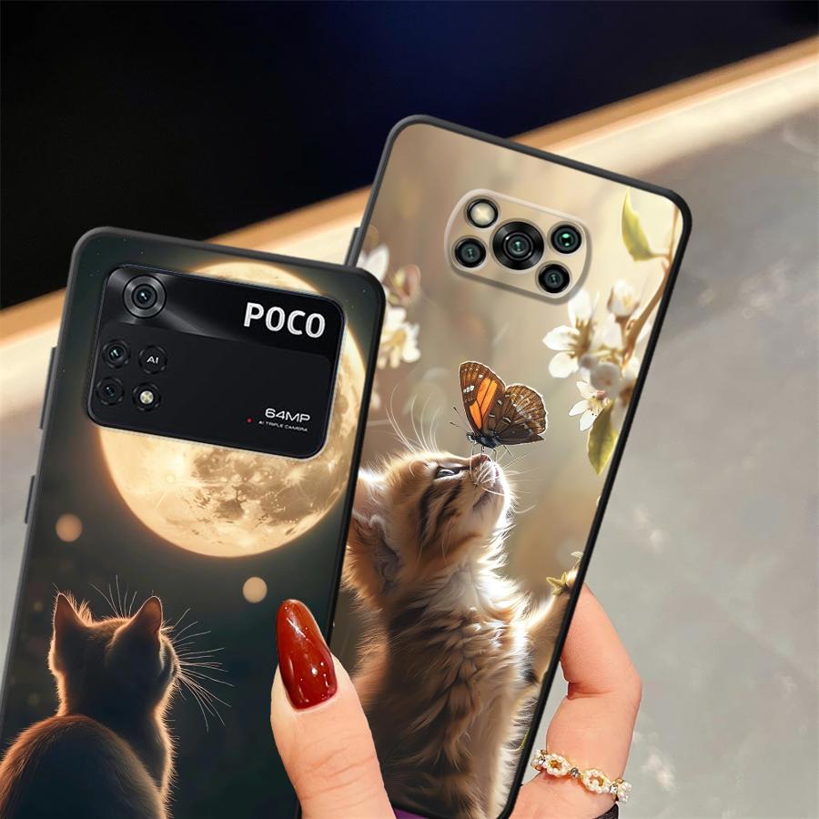 Handyhülle Case für Xiaomi Poco F8 C50 M3 M4 M7 C75 F3 C71 F1 C61 M5 X3 X4 X5 X7 Pro Süße Katze