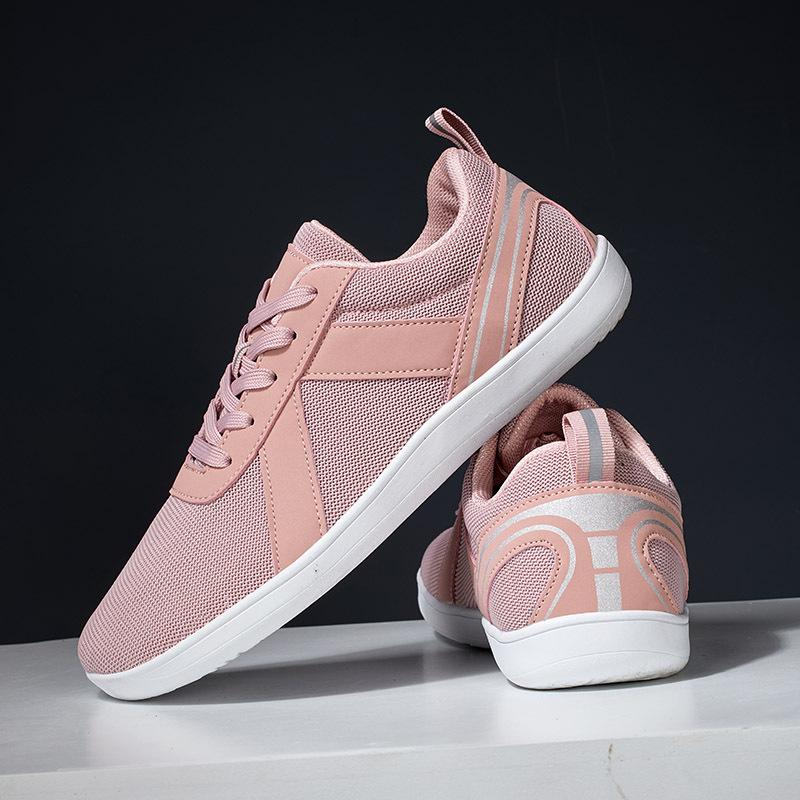 Light Luxury Couple Shoes Autumn New Wide Last Wide Palm Sports Shoes Casual Breathable Mesh Running Shoes