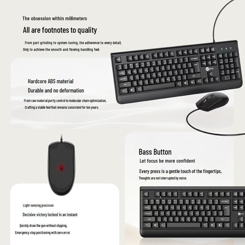 Lenovo Laiku Wired Keyboard & Mouse Combo