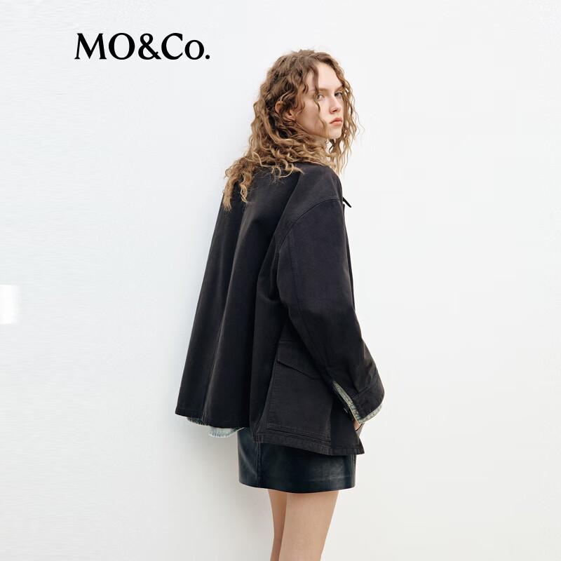 MO&Co. Women's Solid Cotton Jacket