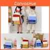 Cute And Practical Kindergarten Backpack With Color Block Design And Ergonomic Support