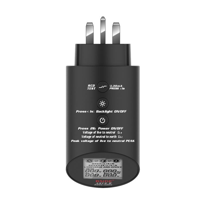 Large Digital Display Socket Tester for Power Polarity and Electrical Safety Inspection