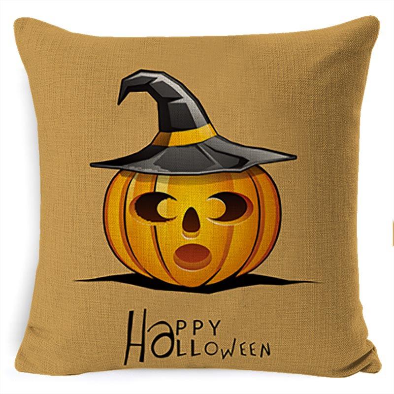 Throw Pillow Halloween Pillow Case Linen Car Cushion Sofa Pillow Case Nordic Style