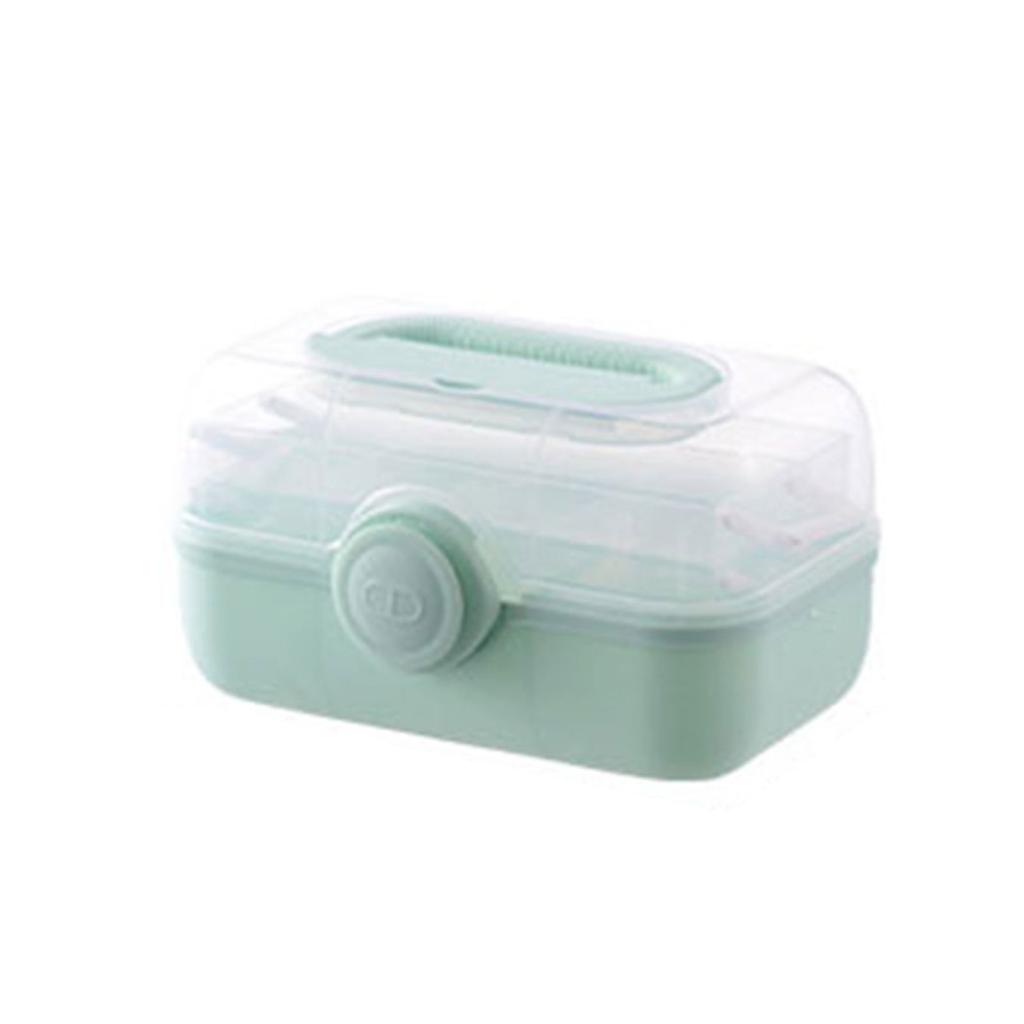 Plastic Medicine Storage Box with Handle Portable Organize Household for Indoor Outdoor Camping Organization