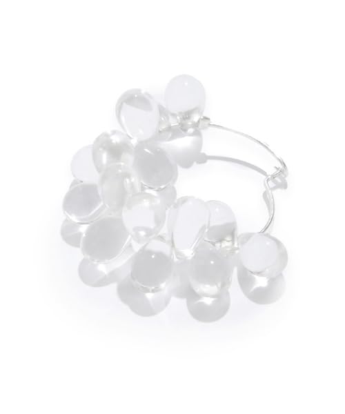 Clear Drop Hoop Earrings 13WGA252314CLAF
