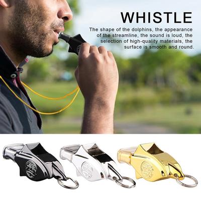 Apito 130 decibéis de alta frequência Dolphin Whistle para árbitro de partida Mouth Grip