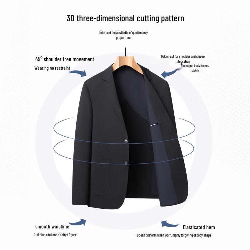SHANSHAN Men's Spring 2026 Lightweight Cool-Feel Suit Jacket