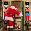 Vánoční dekorace pro domácí Louskáček Voják Banner Vánoční ozdoba Vánoční závěs na dveře Vánoce Navidad Nový rok dárky