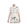 Nike Phoenix Cozy Bouclé Logo Print Slim Fit Cropped Casual Knit Short Sleeve T-Shirt Women Tops FD4287-104