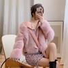 New Whole Leather Imitation Fox Fur Imitation Fur Jacket Women's Fashion Locomotive Short Light Coat Pink