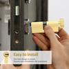 4Pcs Family Anti-theft Solid Brass Lock Cylinder Rustproof Barn Door Lock Safe Brushed Brass Cylinder Bolt Effective Protection