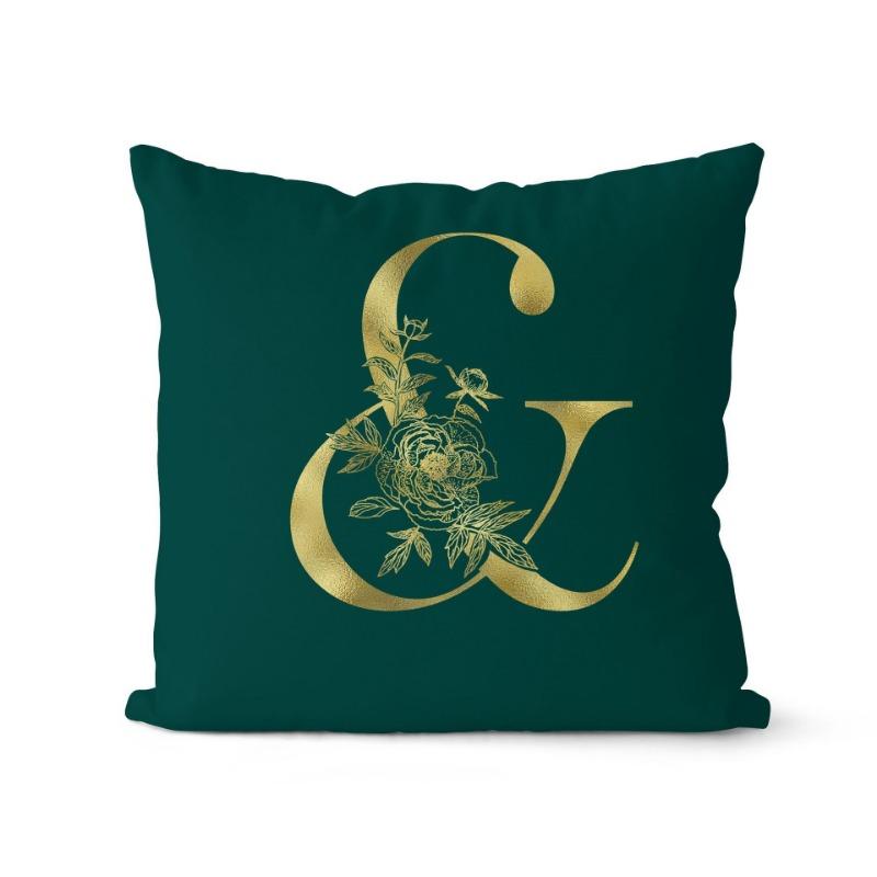 

Новая Роскошная Темно-зеленая Золотая Буквенная Наволочка Домашняя Наволочка для Диванной Подушки 45*45cm