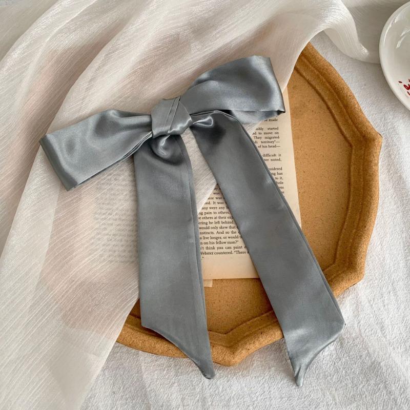 Imitation silk scarf, long strip, high-end feeling, multi-purpose neck protector, small scarf, tied bag, streamer, headscarf, headband, waist belt.