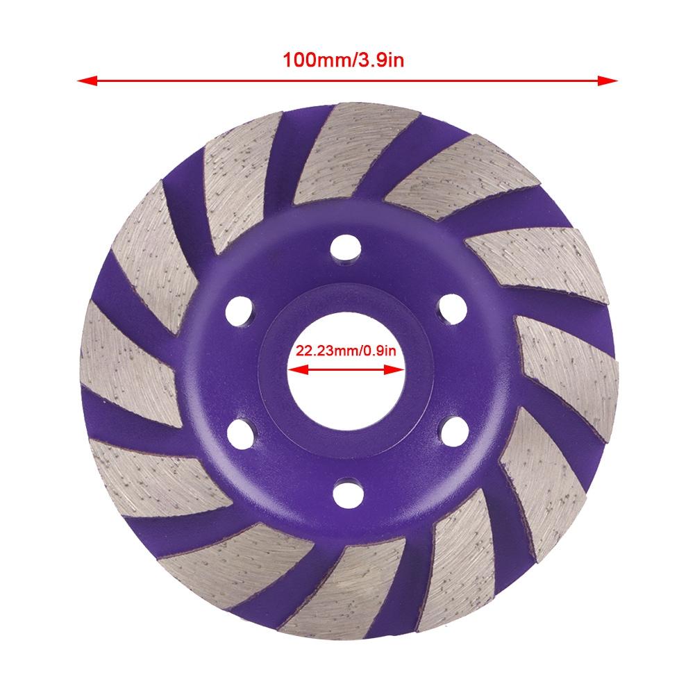 100mm*5mm Diamond Segment Grinding Wheel Disc 6 Holes For Marble Concrete Stone