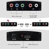 SAIZHUO Component YPbPr to HDMI Converter Kit RGB to HDMI Adapter with HDMI and Component Cables for 1080 HDTV - (Black)