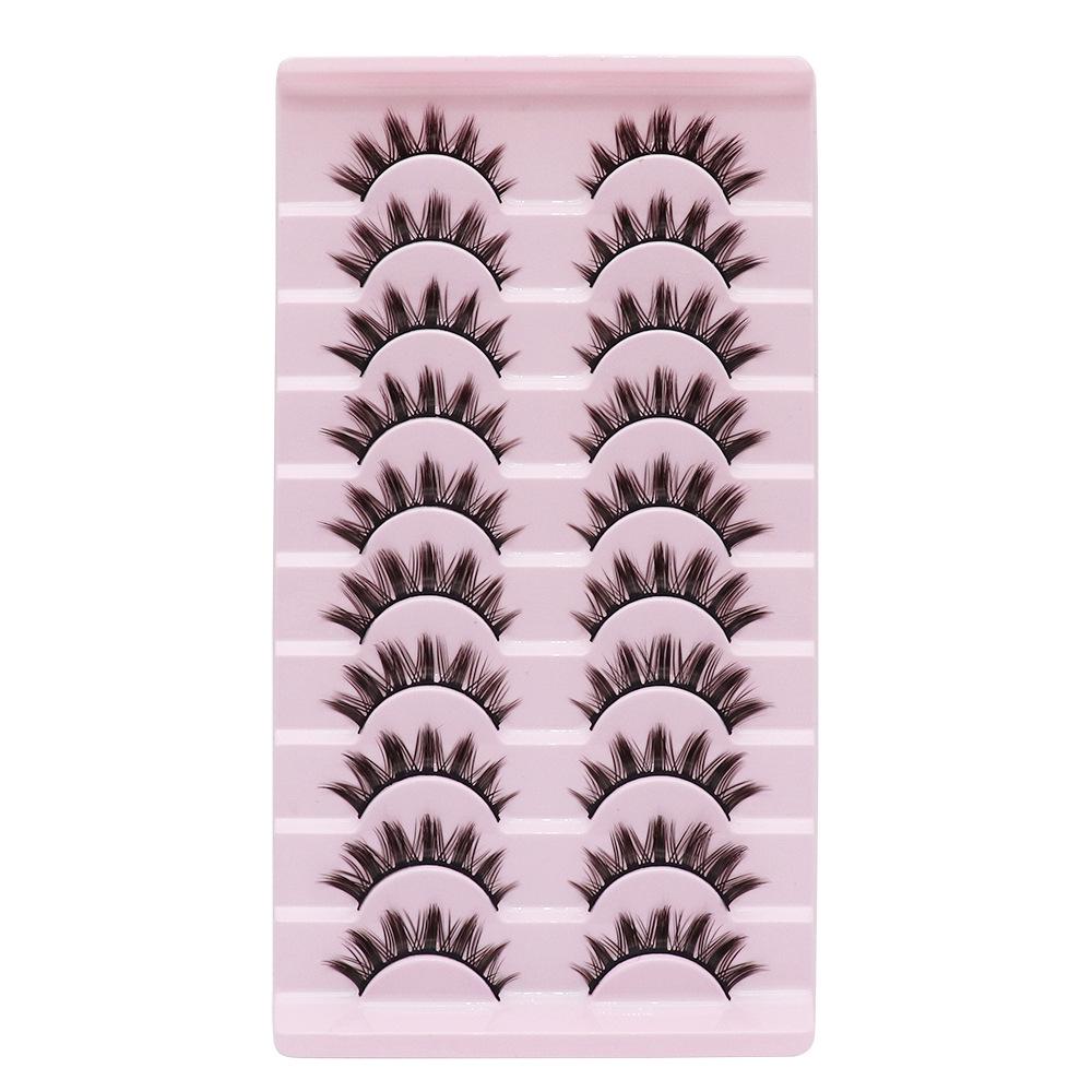 

Natural Dense Cross Soft Bridal Nude Makeup Eyelashes with Black Stem