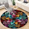 1 Stuhlteppich mit Mandala-Muster für Büro, weich, rutschfest, aus Polyester, geeignet für Büro, Eingangsbereich, Wohnzimmer, Schlafzimmer
