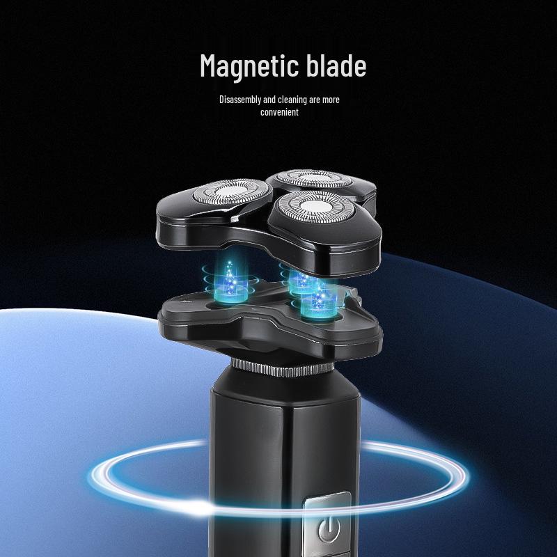 Men's Electric Shaver & Beard Trimmer: Aluminum, Full Body Washable, Digital Display