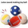Rugby Weicher Haustierball Quietschspielzeug für kleine große Hunde Tennis Volleyball Fußball Basketball Latex Zahnpflege Trainingsspielzeug GWF6