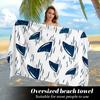 Cute Cartoon Shark Surfing Beach Towel Polyester Quick Dry Sand Free Swimming Bath Towel for Kid Boys Girls Summer Pool Vacation