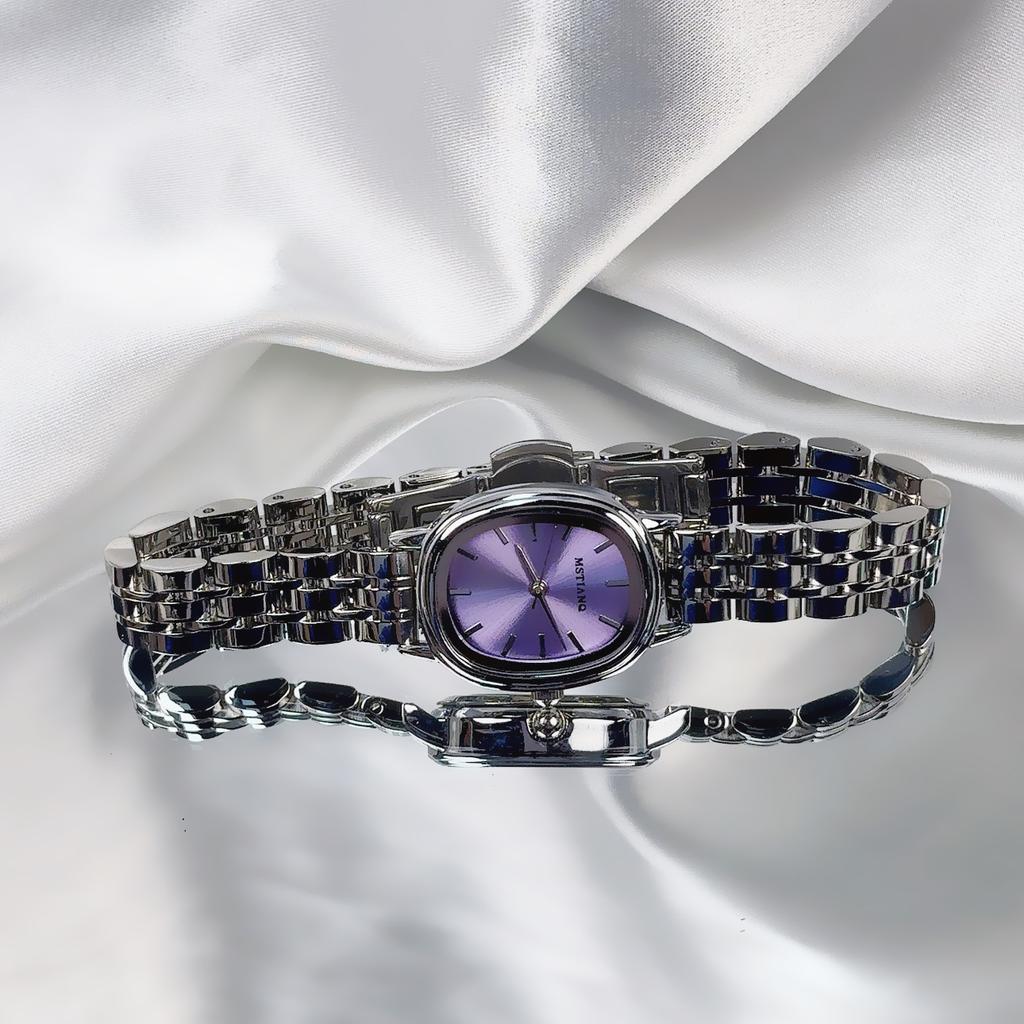 Retro European And American Small Dial Women'S Niche Light Luxury Women'S Student Style Simple High-End Steel Belt Watch Women