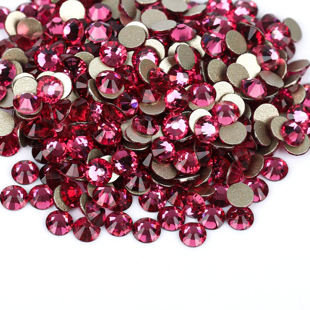 Weichen, Gold Bottom Glass Flat Bottom Diamond Nail Drill, Decorative Mobile Phone Case Diy Nail Accessories Rhinestone Jewelry