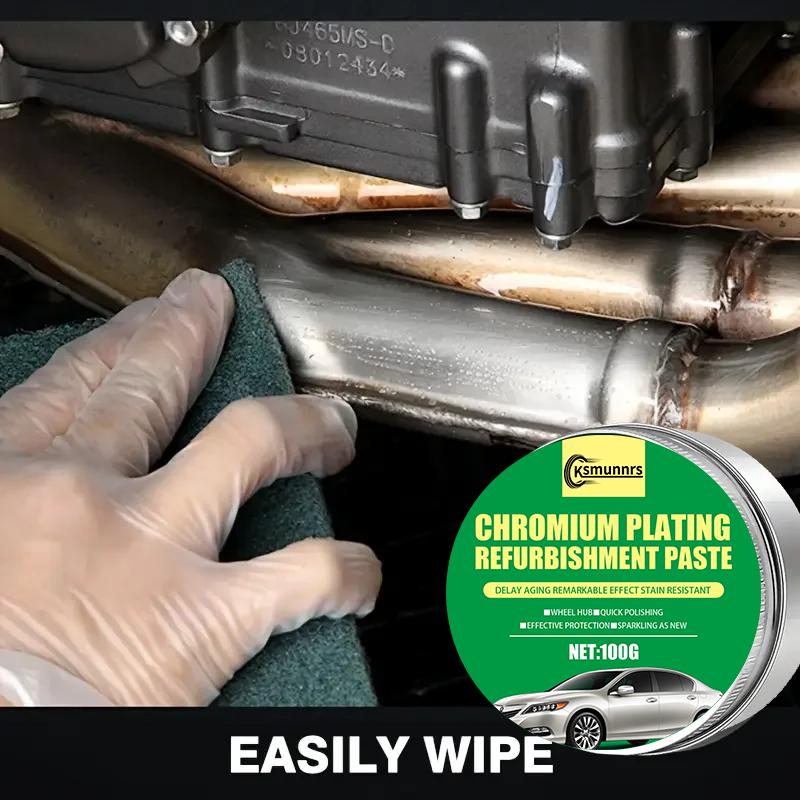 Chrom-Reparaturcreme - PE-basierte Mehrzweck-Metallrestaurationspaste für Aluminiumfelgen, Stoßstangen & Autoverchromung - Univers
