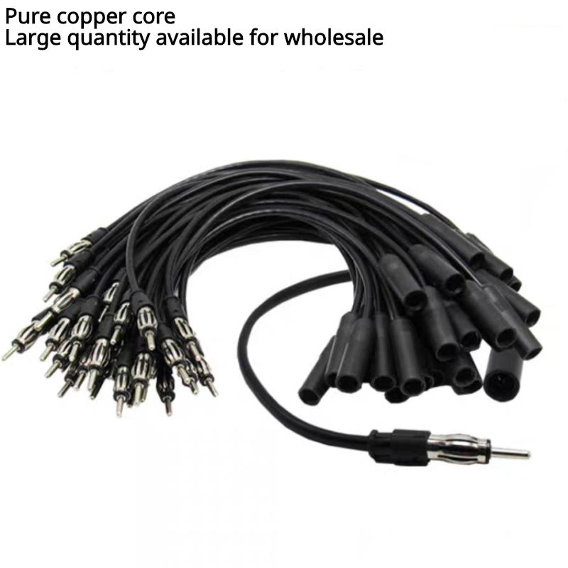 Car Radio Antenna Extension Cable 35cm 13inch Car FM AM Radio Car Antenna Extension Cable Cord DIN Plug Connector Coaxial Cable
