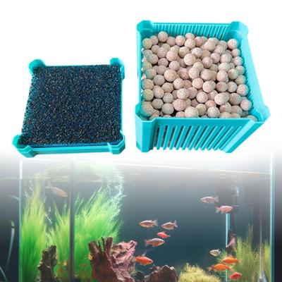 Aquarium Filter Aufbewahrungsbox PVC Fischtank Wasserreinigung Würfel Behälter für Fischtank Aquarium Filter Organizer Box